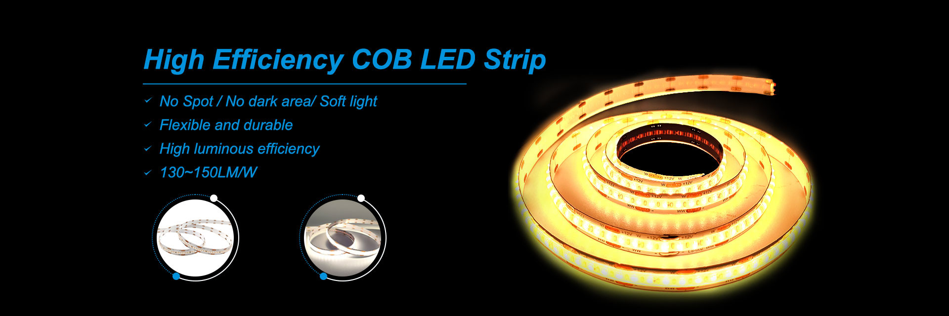 quality Flexible COB LED Strip factory